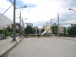 Косовская-Митровица. Мост "Дружбы", через реку Ибар. Вид на северную часть города