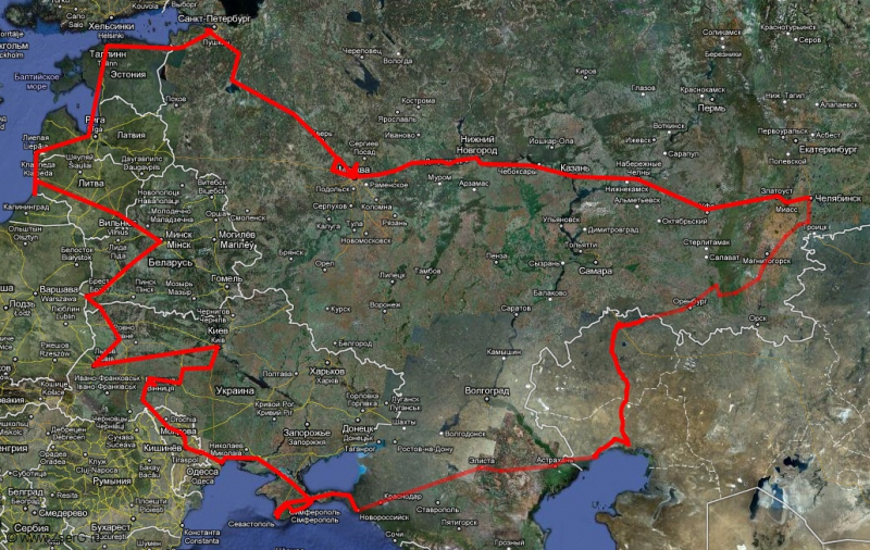 Карта нашего пробега Карта нашего пробега
