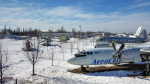 Луганск. Музей Авиации. Результат попадания мины.