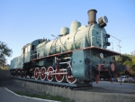 Байконур. Паровоз-памятник Эу 709-81 «Космотранс»